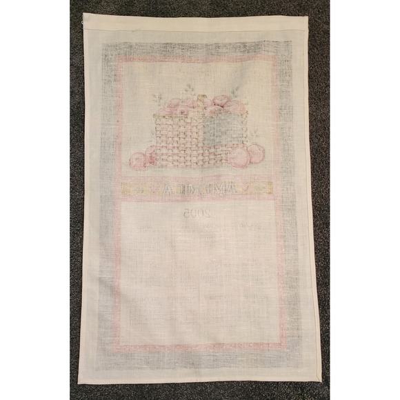 2005 America‎ Calendar Wall Hanging Apples Patriotic Americana Decor Towel - Picture 2 of 3